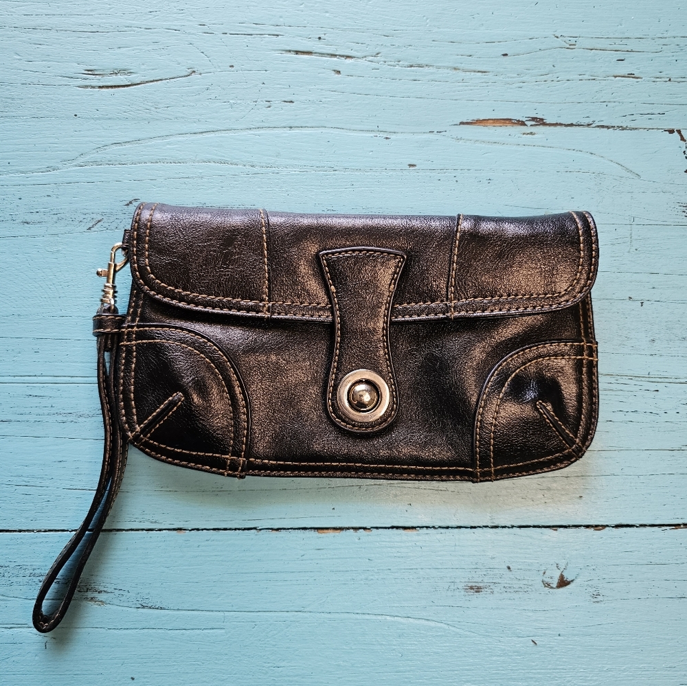 Black Vintage Wristlet/Clutch Handbag